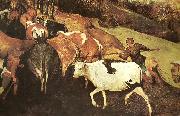 Pieter Bruegel detalj fran hjorden drives drives hem,oktober eller november oil on canvas